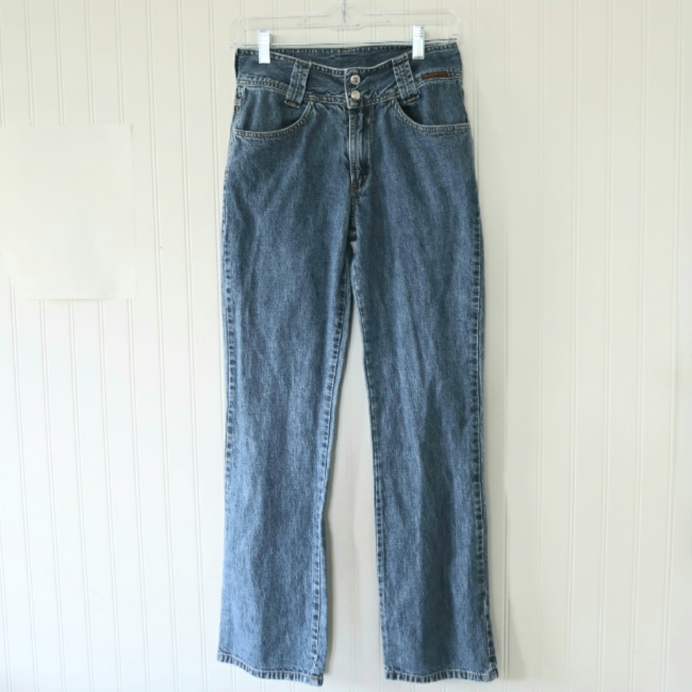 Lucky Brand Women's High Waist Pleat Front Jeans Dungarees Size S Waist 27
